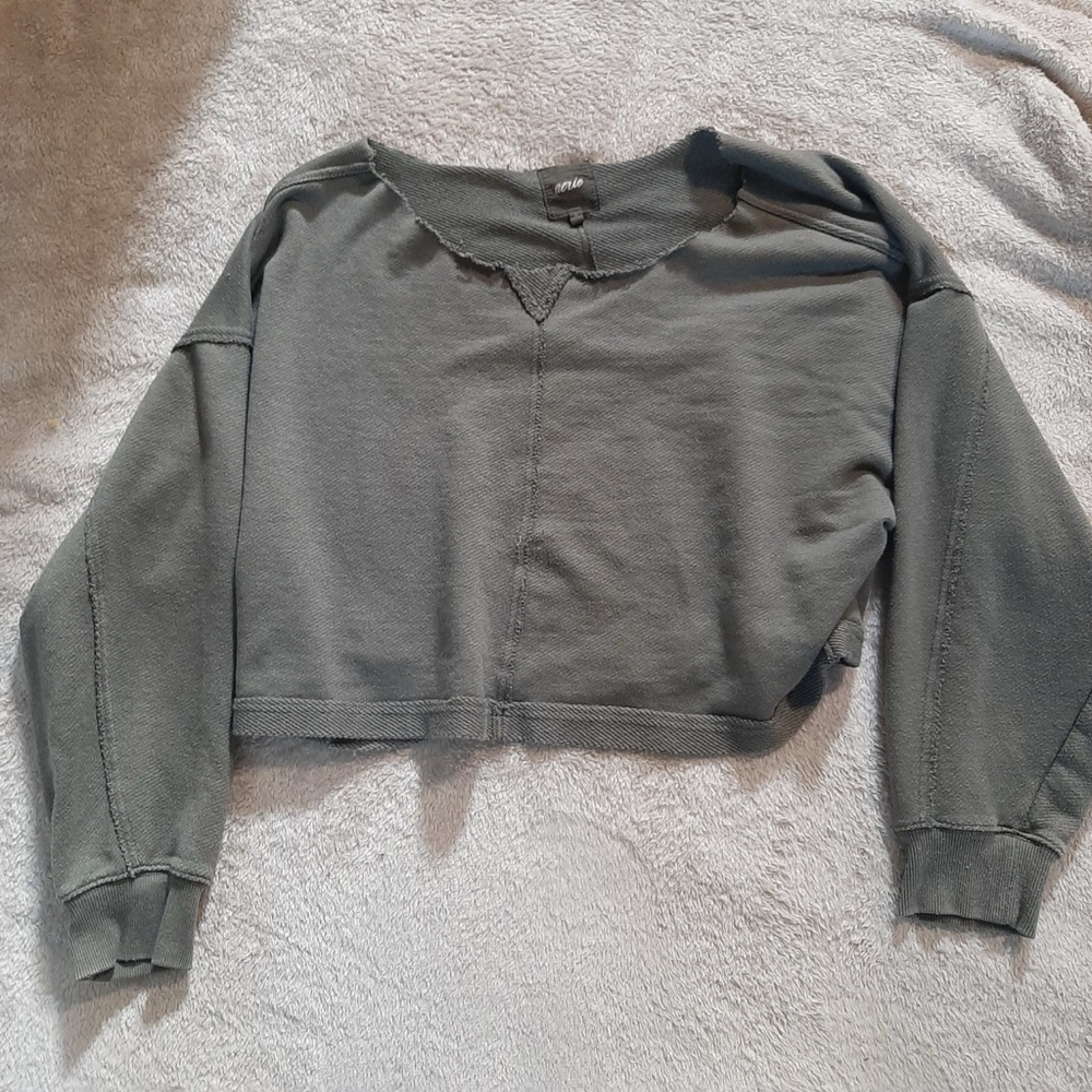 Aerie Army green Crop Top size XL